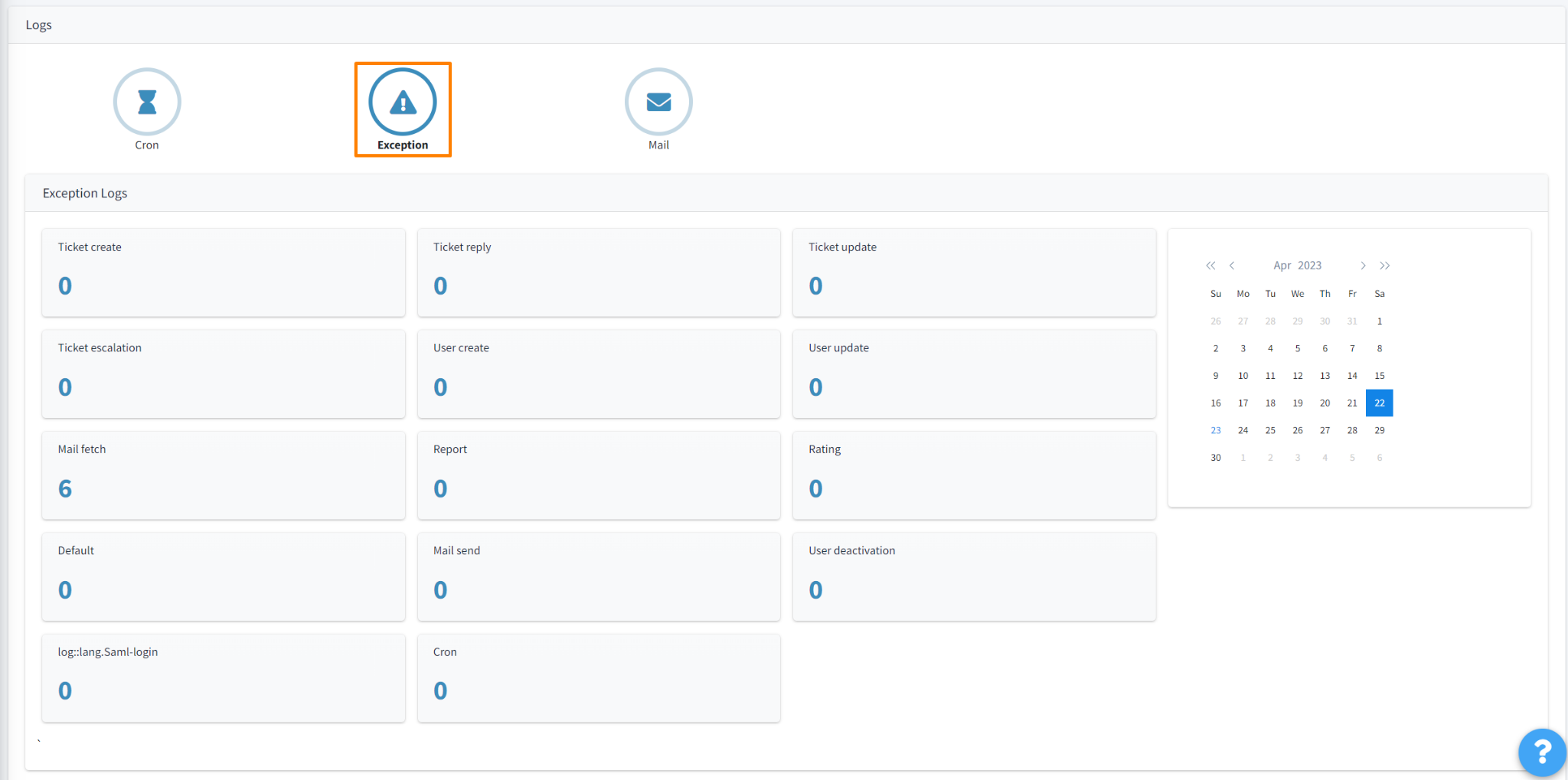 Exception logs keep track of failures that the program, operating ...